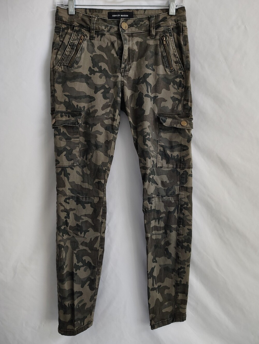 Women's Camouflage Cargo Stretch Skinny Pants Ashley Mason 7x28